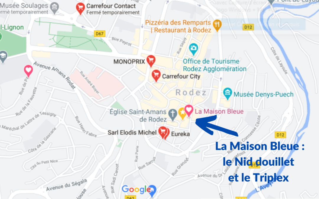 SE GARER A RODEZ A LA MAISON BLEUE, RUE DE LA BARRIERE, RODEZ (Nid Douillet et Triplex)